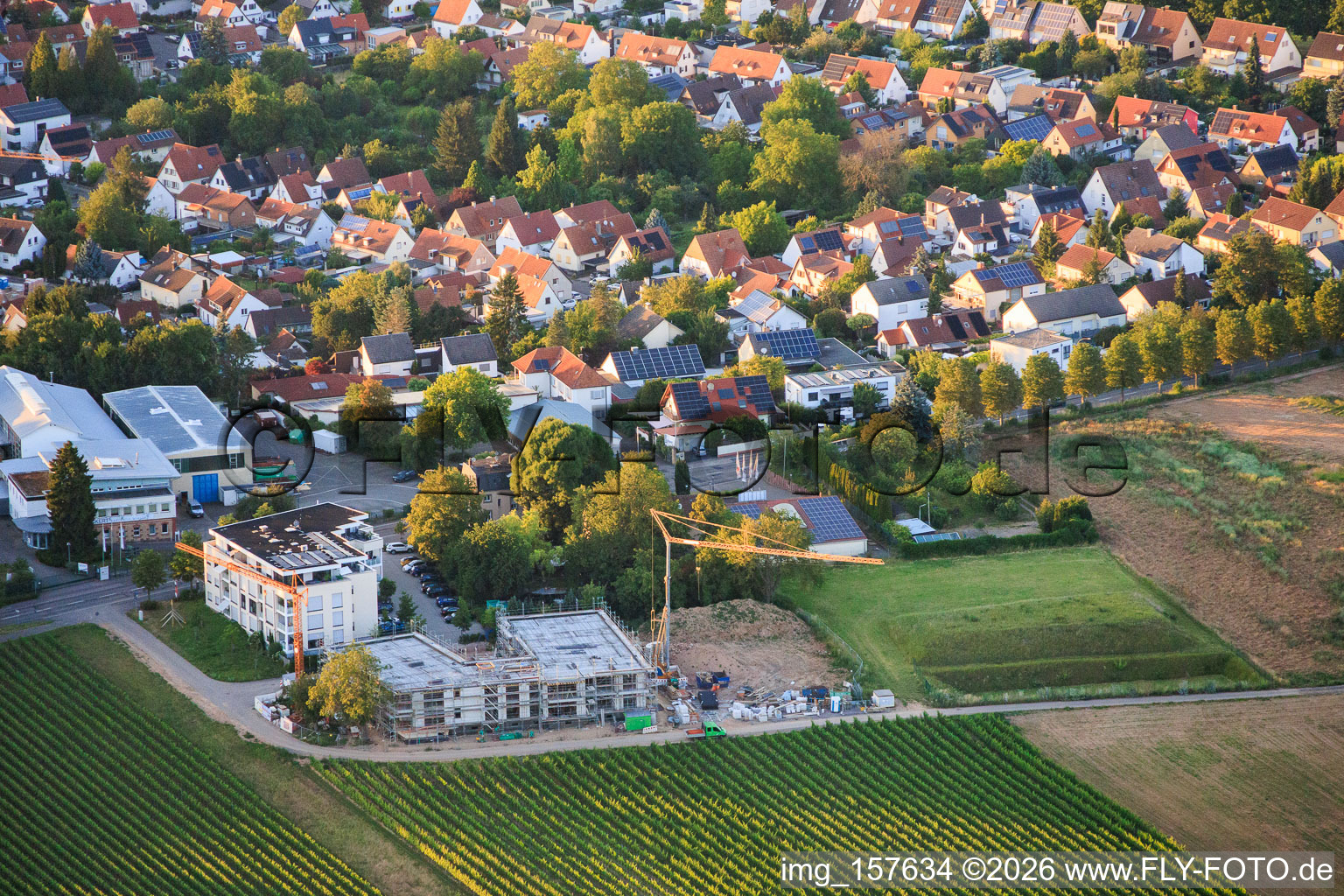 New construction site at Wollmesheimer Höhe in Landau in der Pfalz in the state Rhineland-Palatinate, Germany