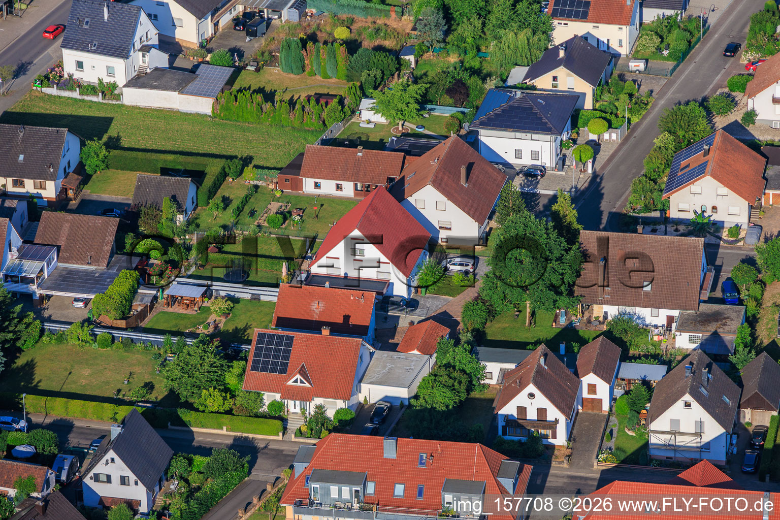 Garden Street from the east in Winden in the state Rhineland-Palatinate, Germany