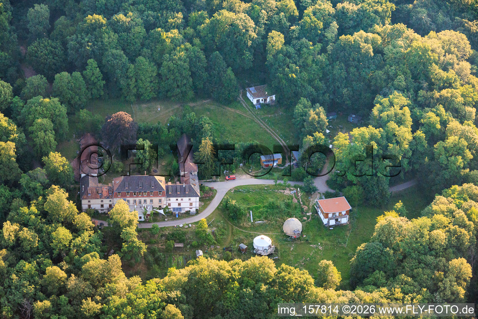 Ecolieu Langenberg Alsace Castle in the district Weiler in Wissembourg in the state Bas-Rhin, France