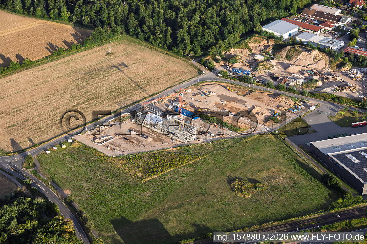 Expansion of the Große Ahlmühle industrial park to include the construction area for the new X2E campus for administration and production buildings in Rohrbach in the state Rhineland-Palatinate, Germany