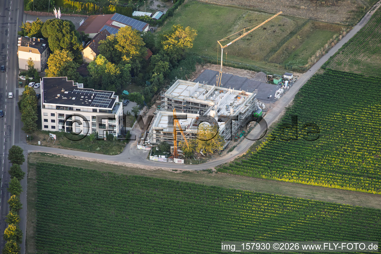Residential construction site at Wollmesheimer Höhe in Landau in der Pfalz in the state Rhineland-Palatinate, Germany