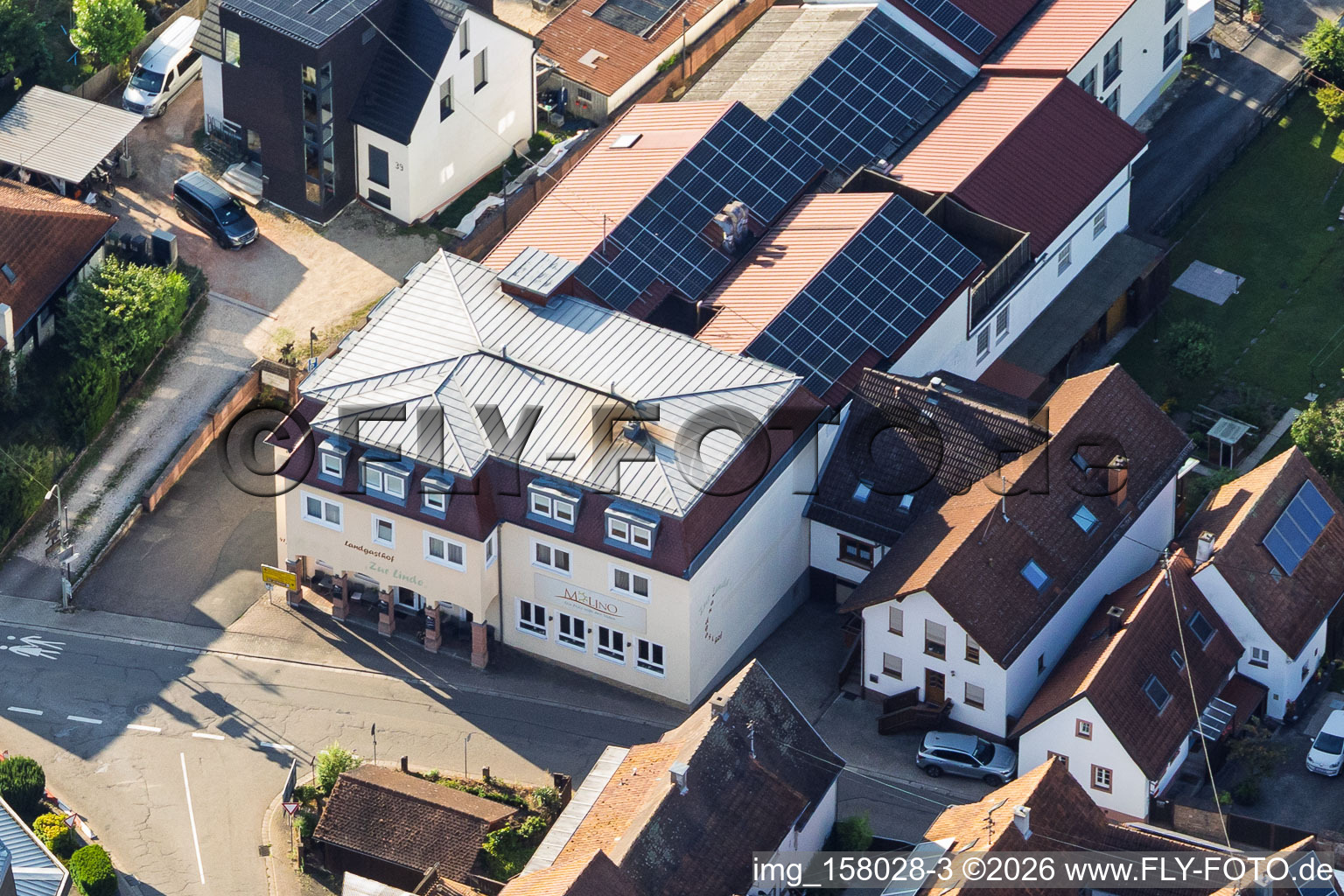 Country inn Zur Linde in the village center in Silz in the state Rhineland-Palatinate, Germany