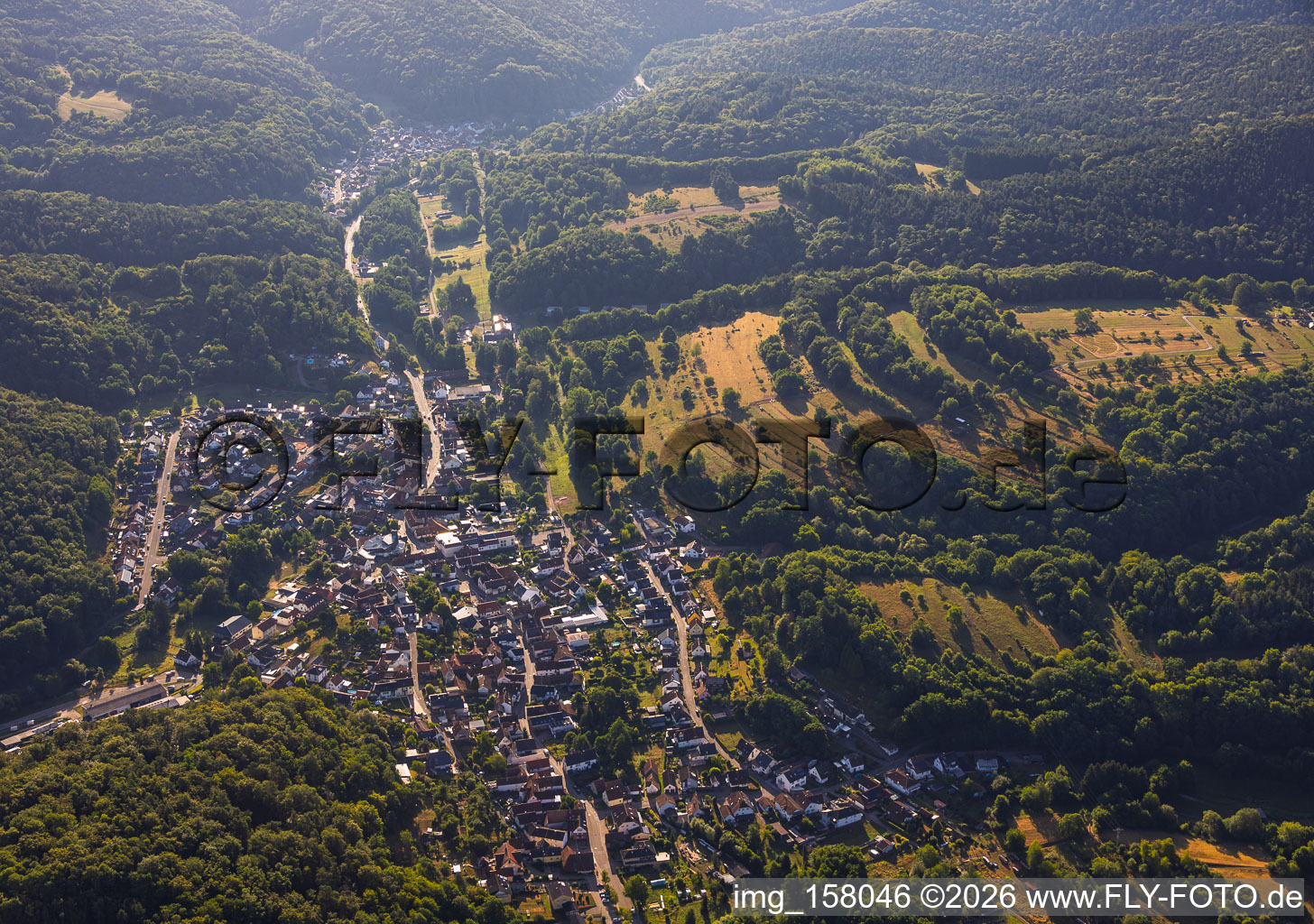 From the west in Silz in the state Rhineland-Palatinate, Germany
