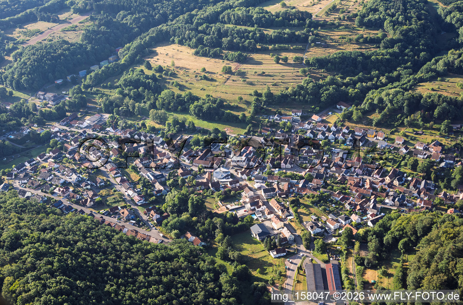 From the northwest in Silz in the state Rhineland-Palatinate, Germany