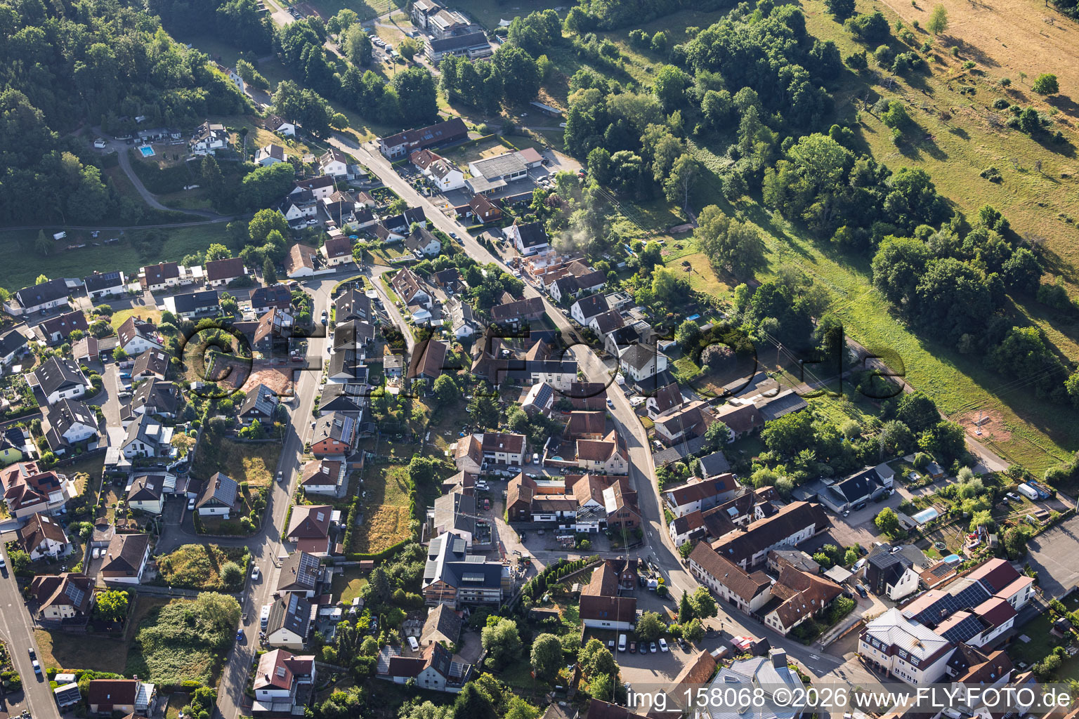 Garden Street Main Street in Silz in the state Rhineland-Palatinate, Germany