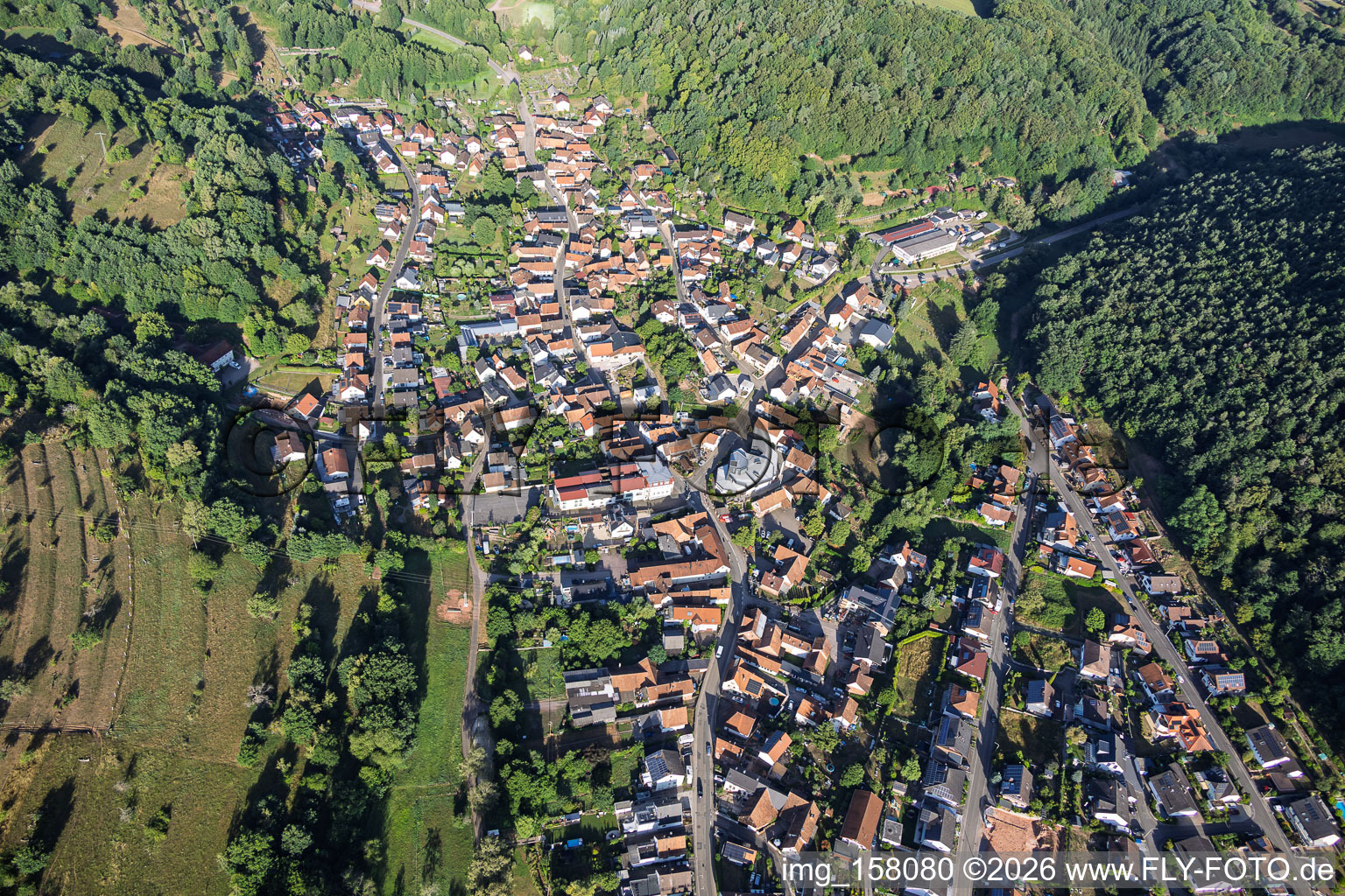 From the southeast in Silz in the state Rhineland-Palatinate, Germany
