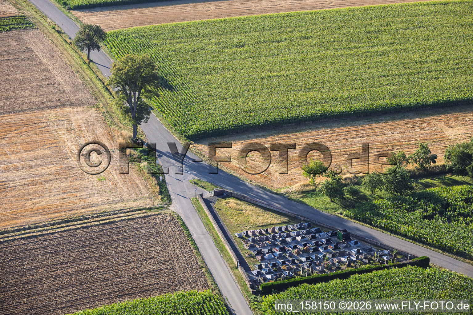 Hermerswiller Cemetery in Hoffen in the state Bas-Rhin, France