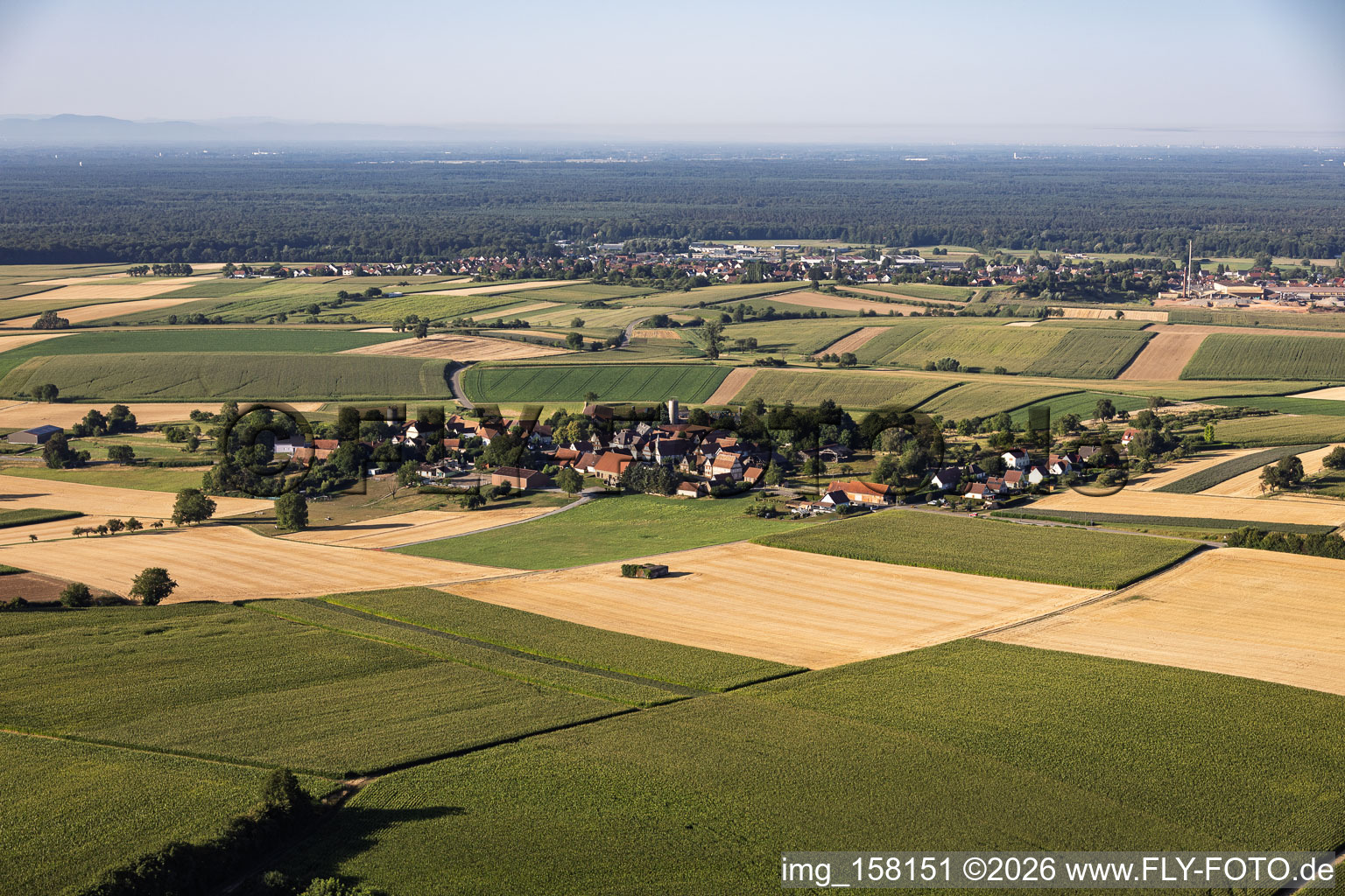 Kuhlendorf" district viewed from the north in Betschdorf in the state Bas-Rhin, France