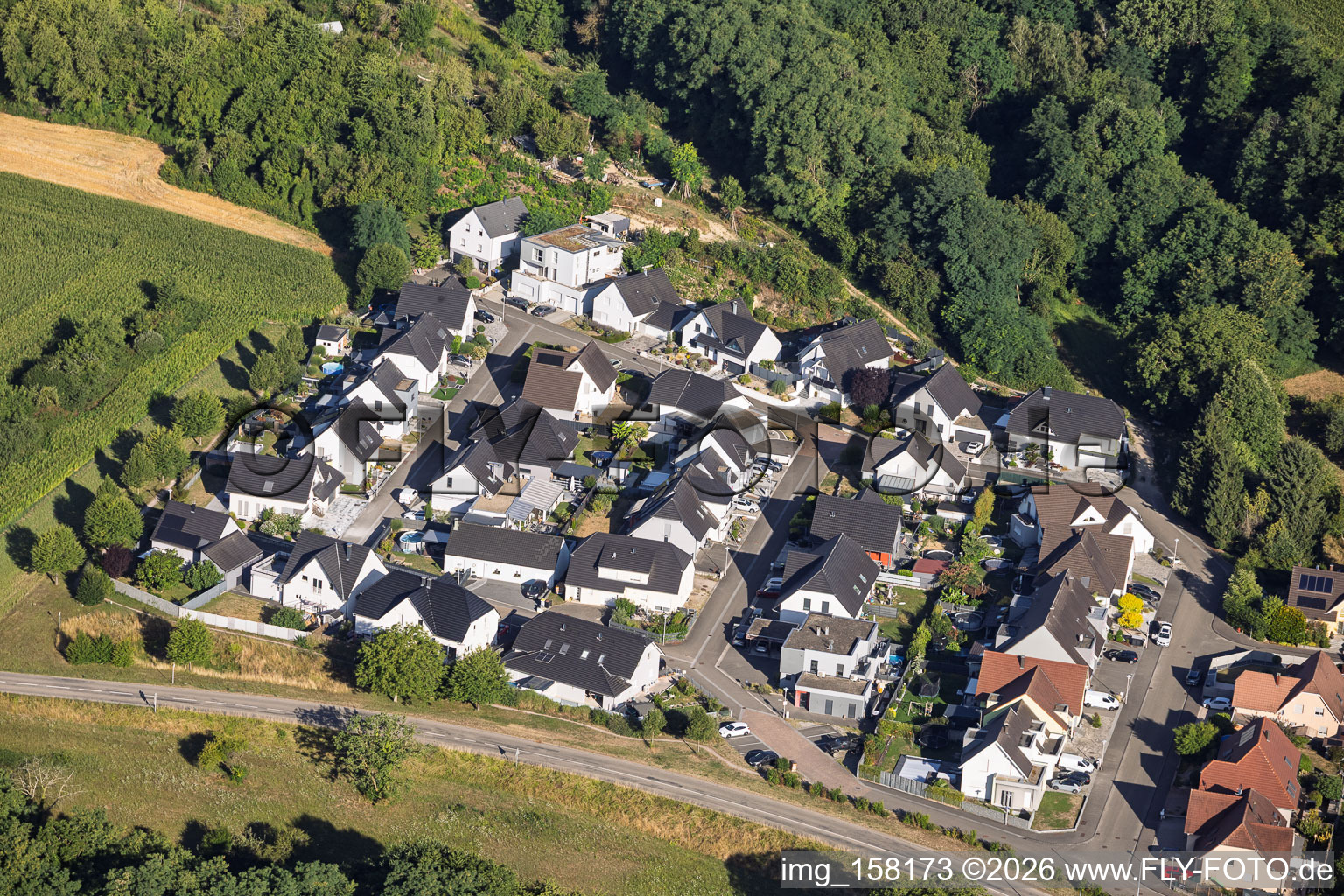 New development area: Rue des Vendanges in Mothern in the state Bas-Rhin, France