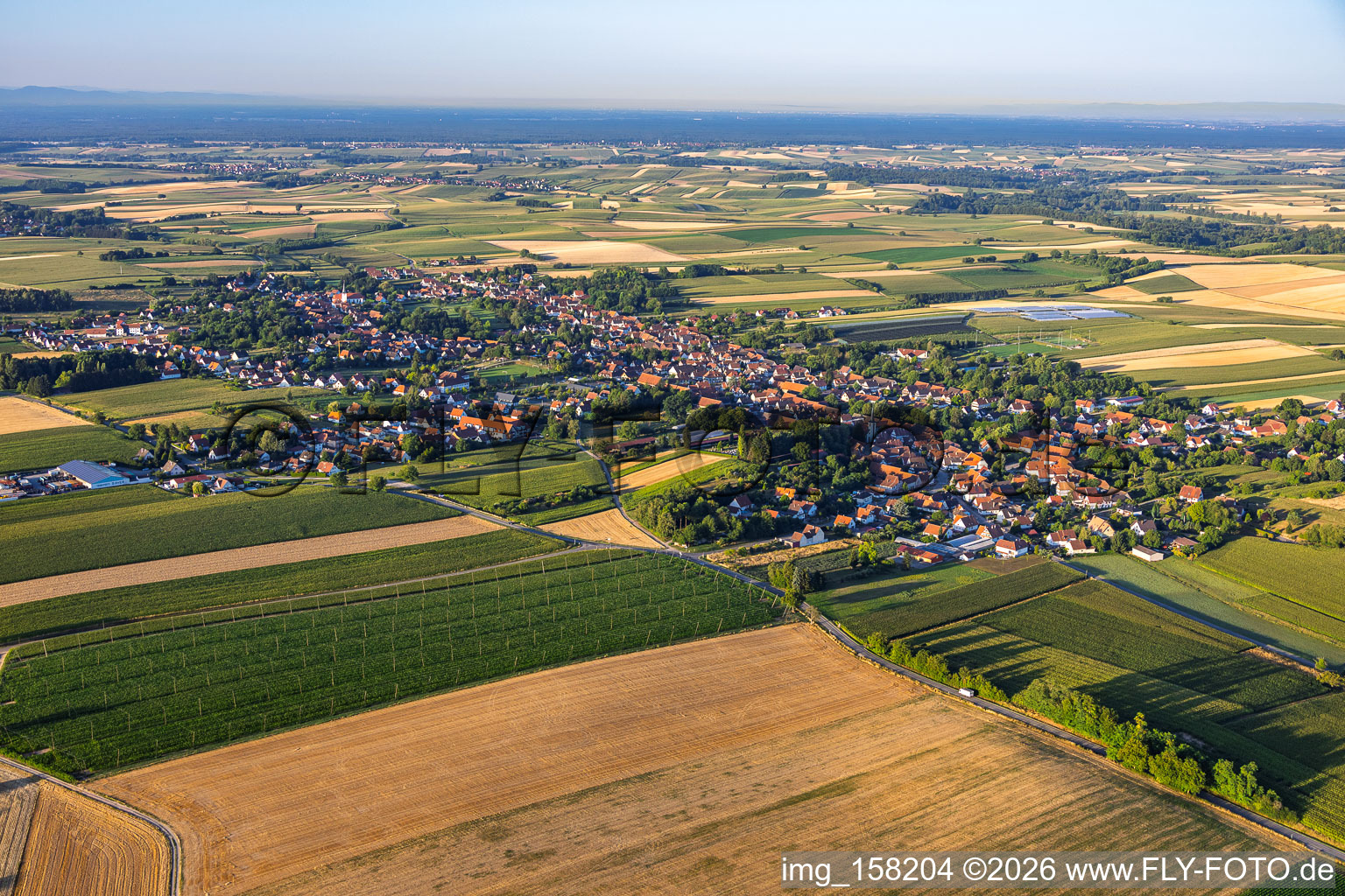 From the northeast in Seebach in the state Bas-Rhin, France
