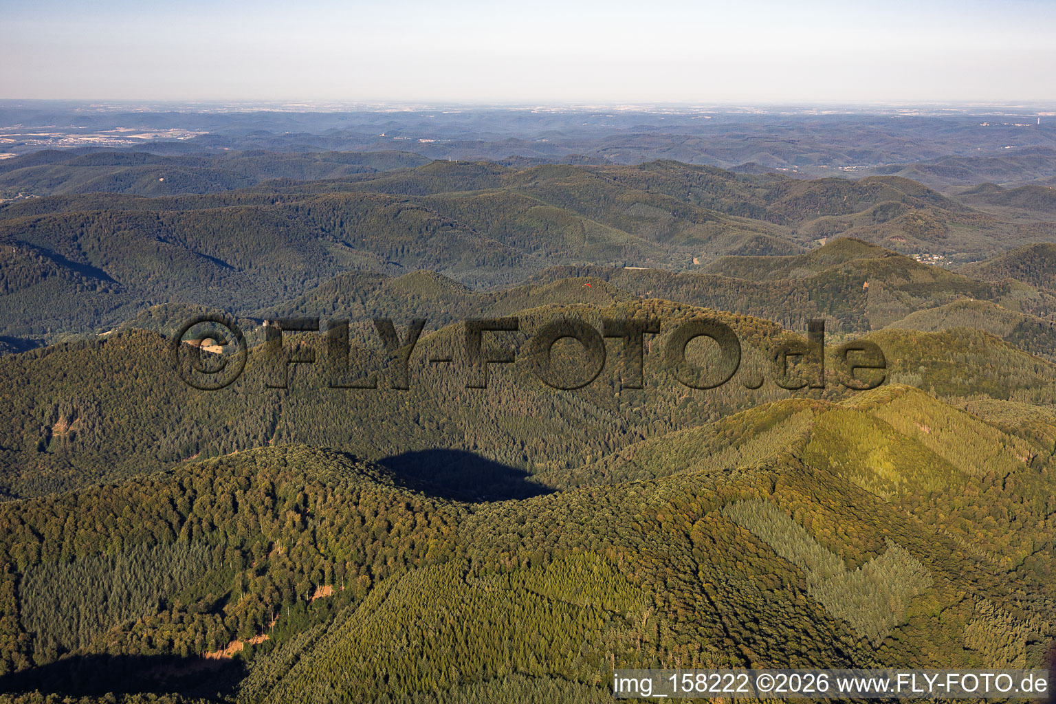 Morning view over the Northern Vosges in Dambach in the state Bas-Rhin, France