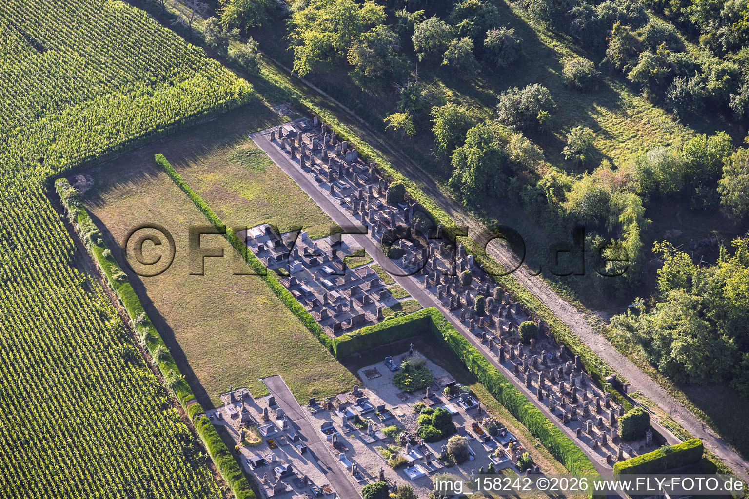 Cemetery with Jewish burial section in Soultz-sous-Forêts in the state Bas-Rhin, France