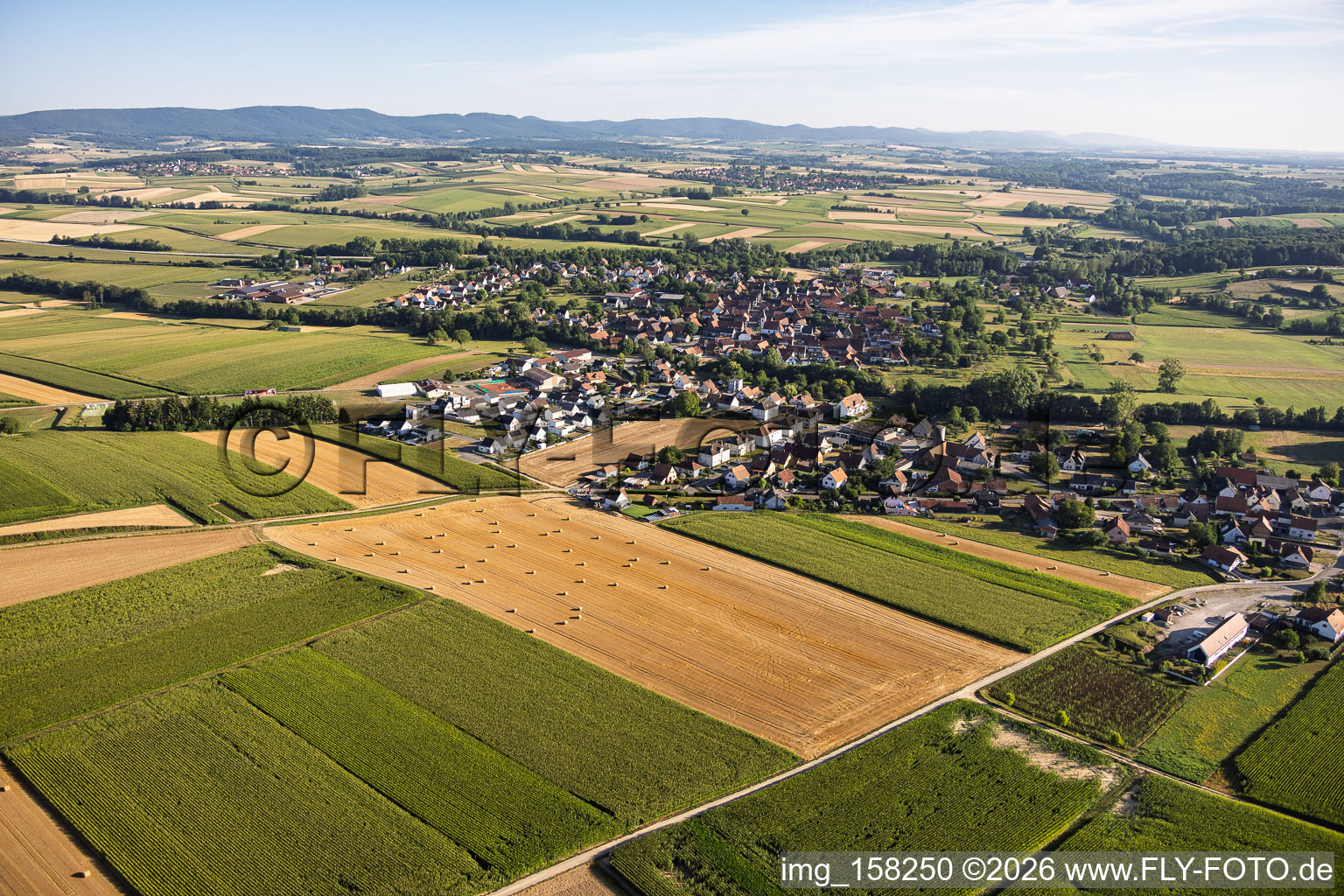 Leiterswiller" district viewed from the south in Hoffen in the state Bas-Rhin, France