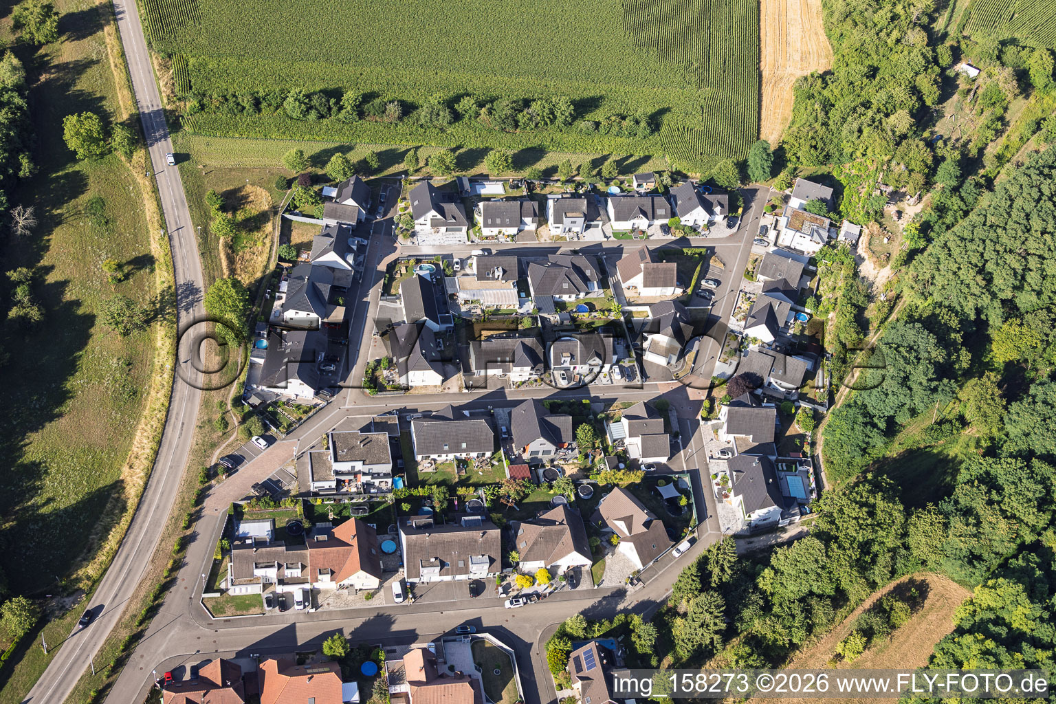 New development area: Rue des Vendanges in Mothern in the state Bas-Rhin, France