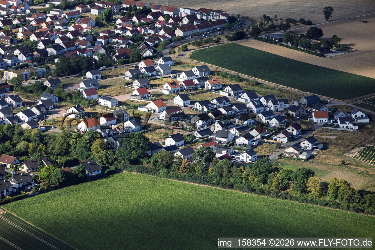 New development area K2 from the northeast in Kandel in the state Rhineland-Palatinate, Germany