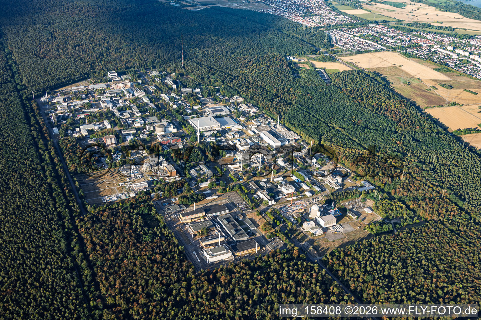 Karlsruhe Institute of Technology – North Campus from the northeast in the district Leopoldshafen in Eggenstein-Leopoldshafen in the state Baden-Wuerttemberg, Germany