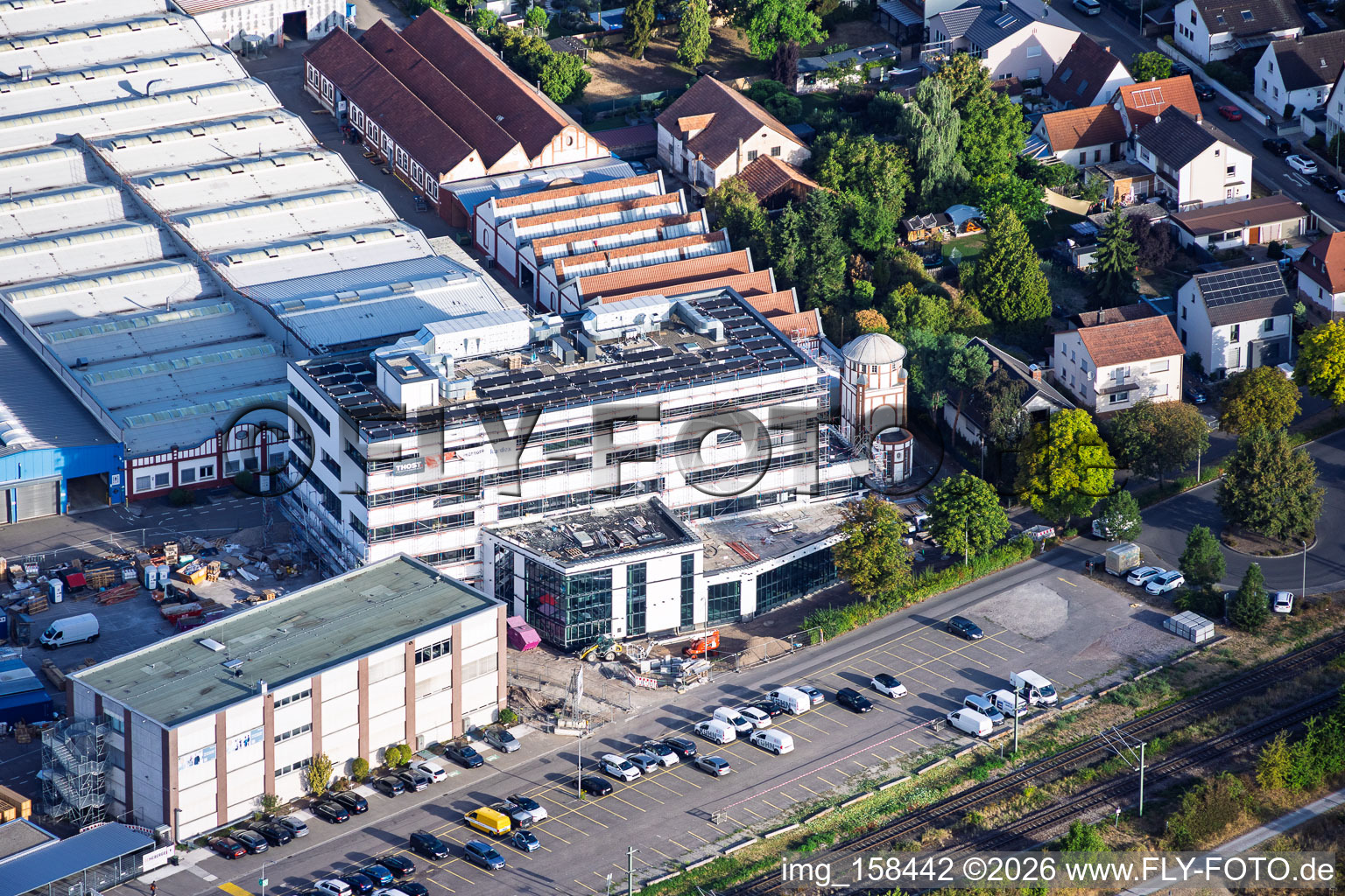 Construction site for the new administration building of Kardex Remstar in Bellheim in the state Rhineland-Palatinate, Germany