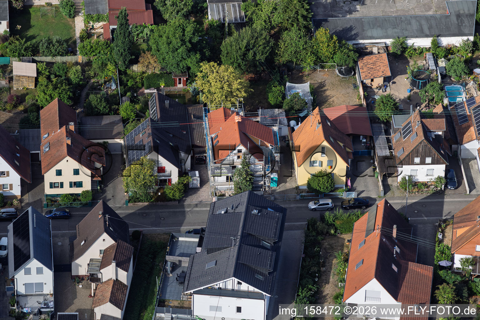 Construction site for the complete renovation of a detached house in Waldstr in Kandel in the state Rhineland-Palatinate, Germany