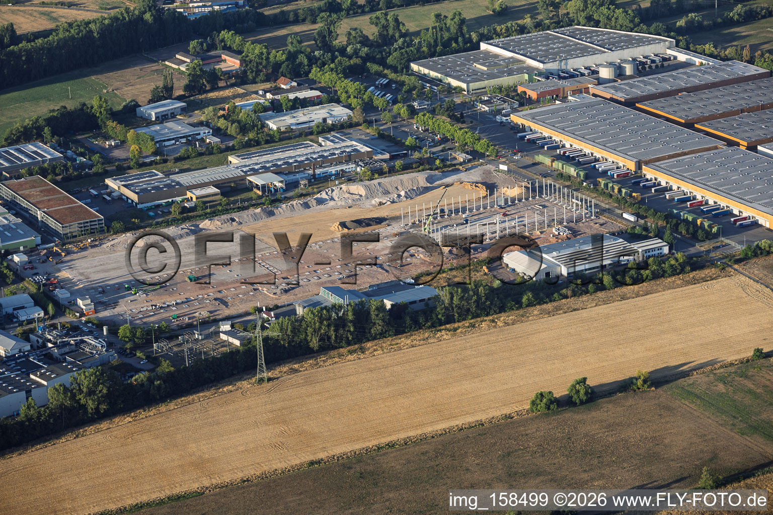 Construction work on the site for the new Cain International logistics center, developed by NVELOP in Landau in der Pfalz in the state Rhineland-Palatinate, Germany