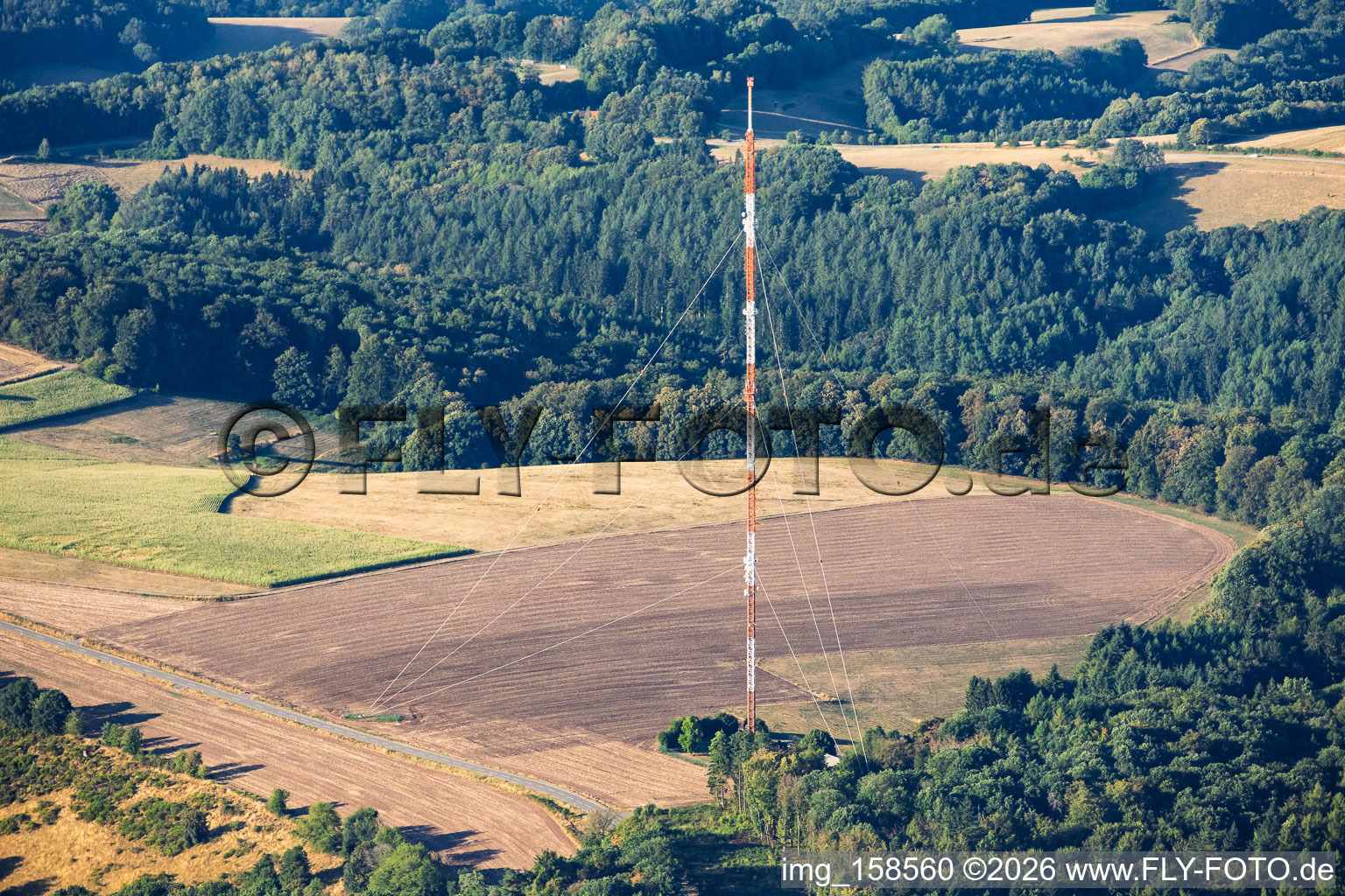 Südwestrundfunk (SWR) transmitter mast Kettrichhof for FM, DAB, and DVB-T in the district Kettrichhof in Lemberg in the state Rhineland-Palatinate, Germany