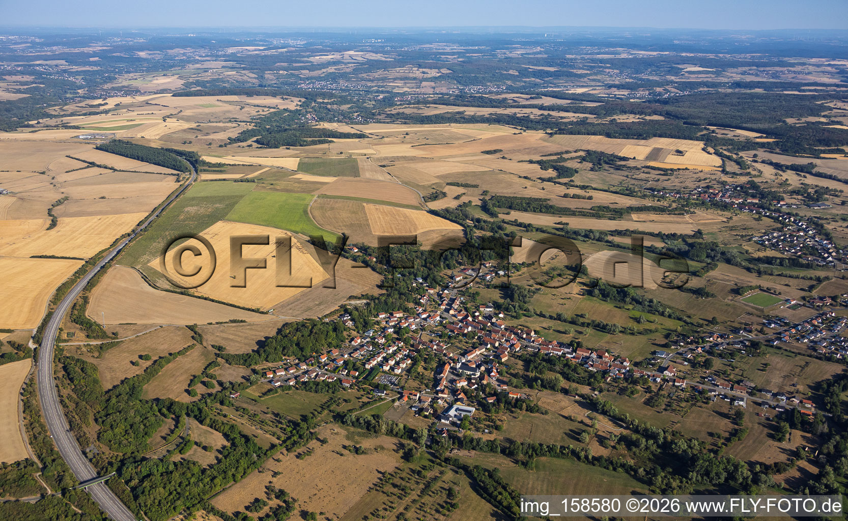 From the southeast in Rimling in the state Moselle, France