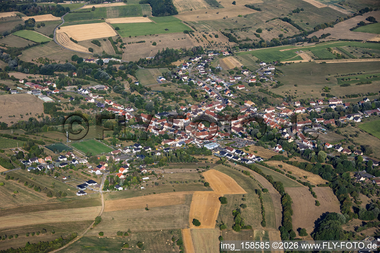 From the east in Wiesviller in the state Moselle, France