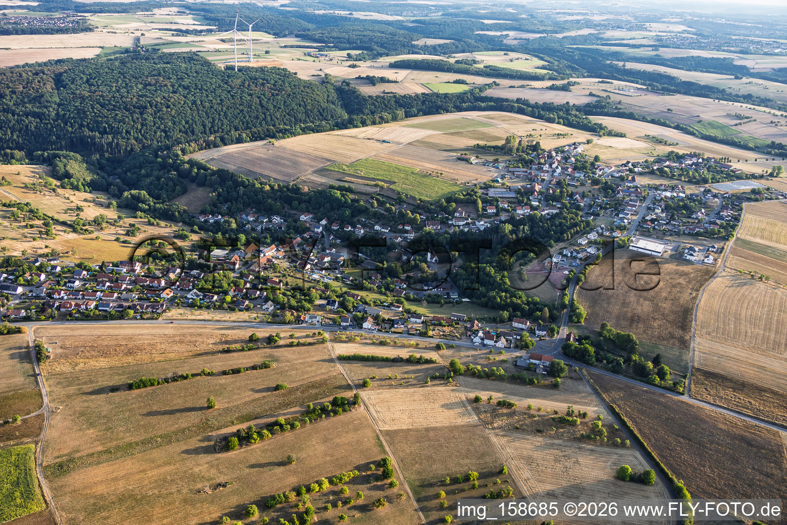 From the southwest in Kröppen in the state Rhineland-Palatinate, Germany