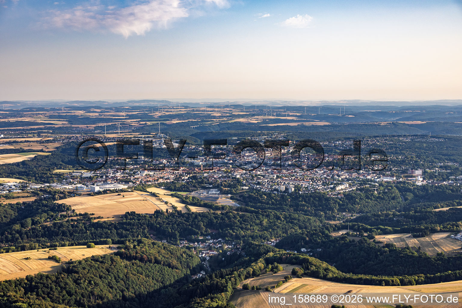 From the south in Pirmasens in the state Rhineland-Palatinate, Germany