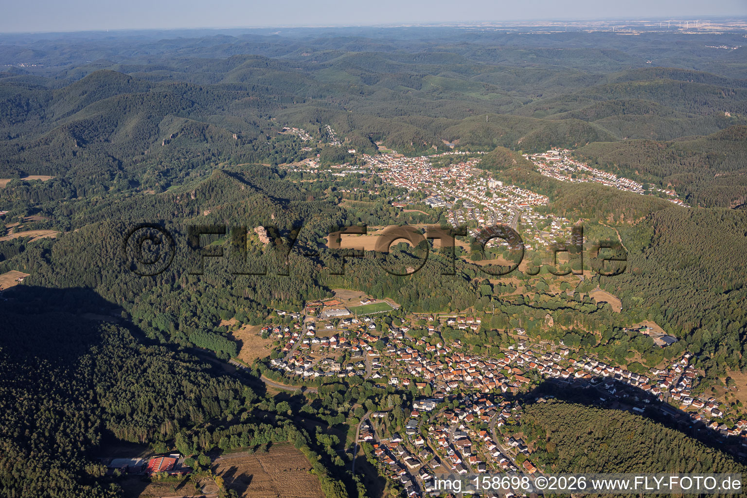 From the northeast in Erfweiler in the state Rhineland-Palatinate, Germany