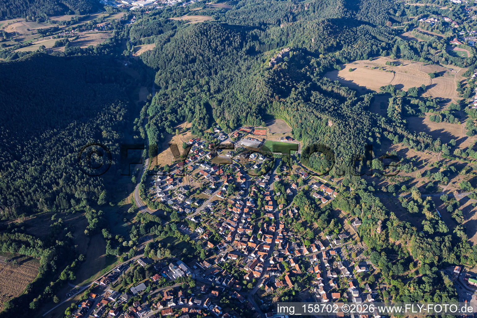 From the northeast in Erfweiler in the state Rhineland-Palatinate, Germany