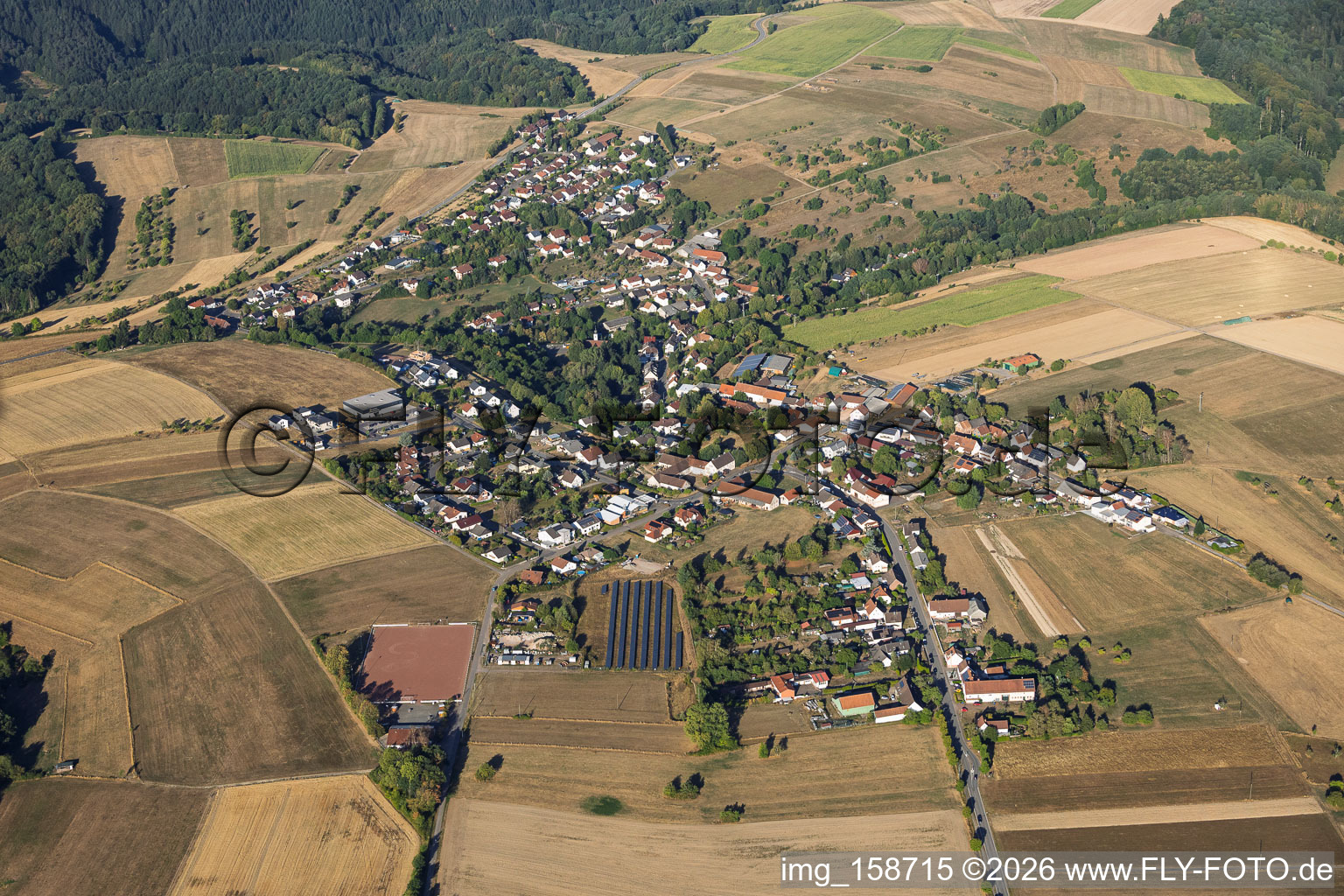 From the east in Kröppen in the state Rhineland-Palatinate, Germany
