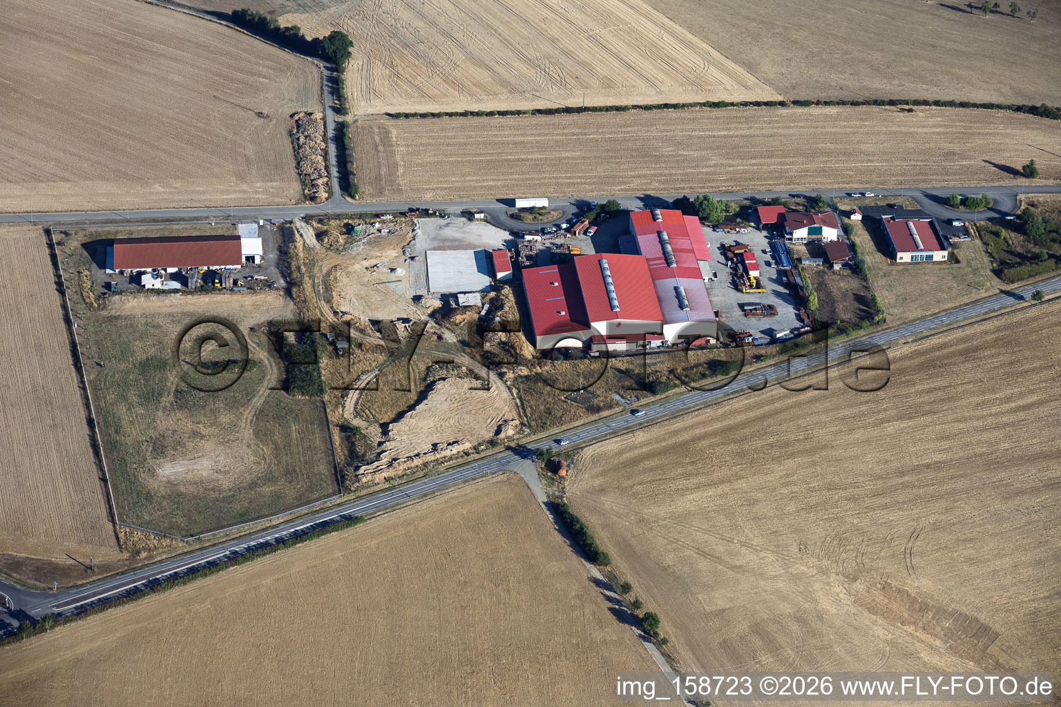 Industrial park featuring Construction Métallique and MTM Motocross in Volmunster in the state Moselle, France