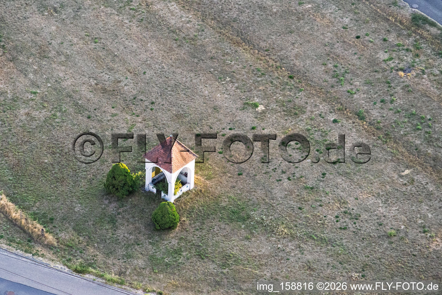 Wayside shrine on Rue d'Urbach in Epping in the state Moselle, France