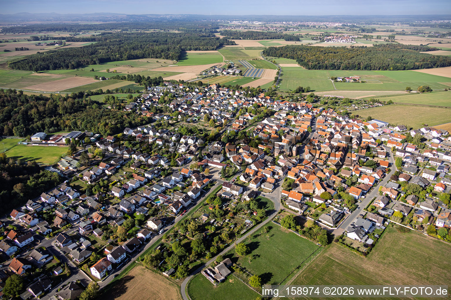 From the northeast in the district Langstadt in Babenhausen in the state Hesse, Germany