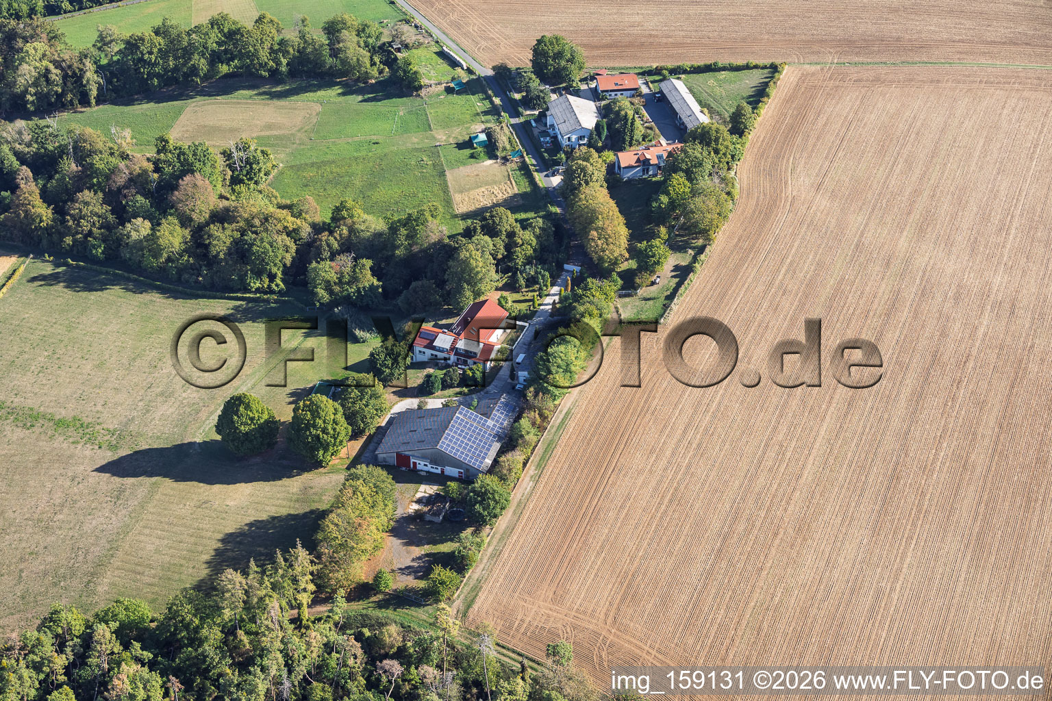 Relocated farmsteads near Schlierbach in the district Klein-Umstadt in Groß-Umstadt in the state Hesse, Germany