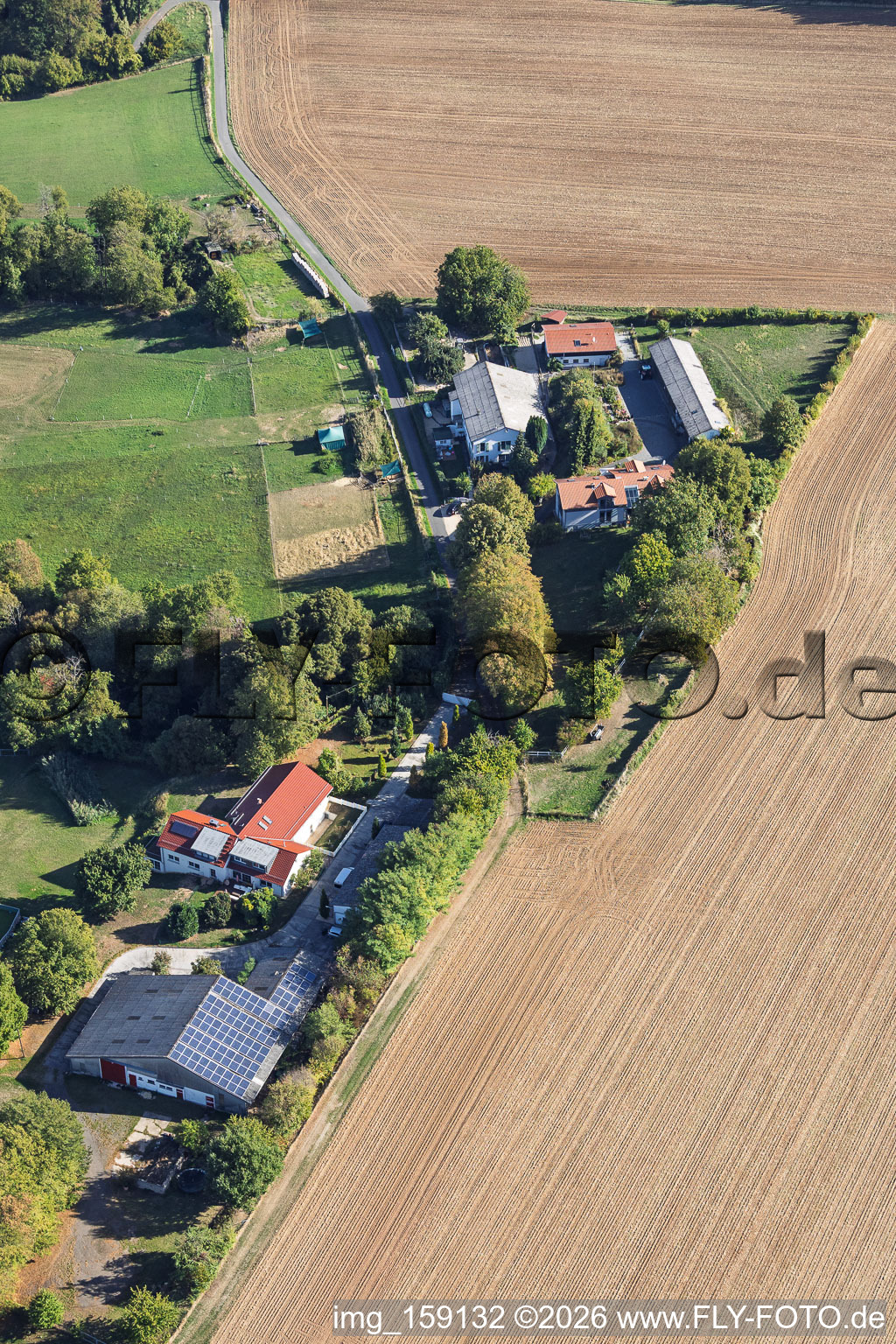 Relocated farmsteads near Schlierbach in the district Klein-Umstadt in Groß-Umstadt in the state Hesse, Germany