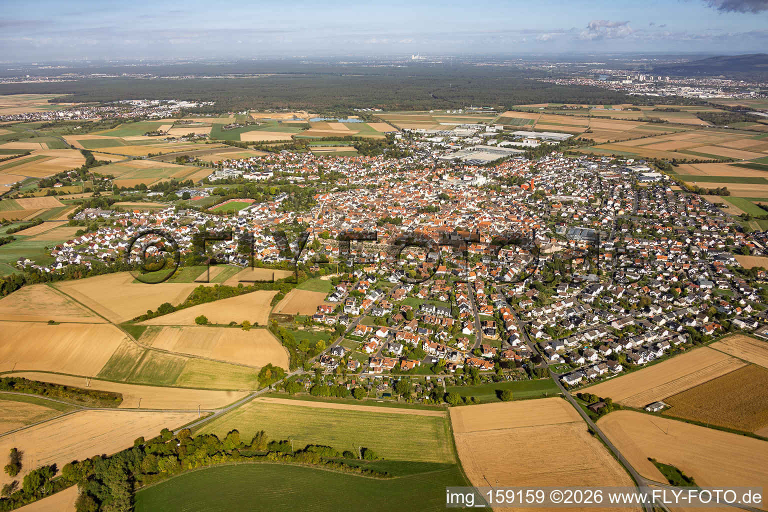 From the south in Großostheim in the state Bavaria, Germany