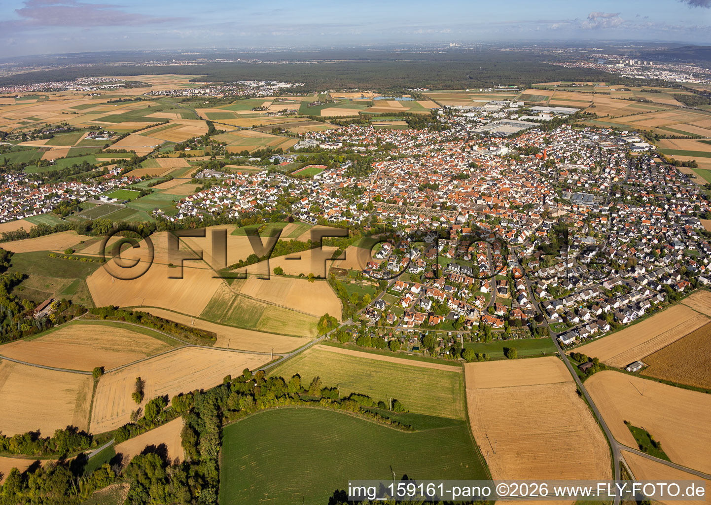 From the south in Großostheim in the state Bavaria, Germany