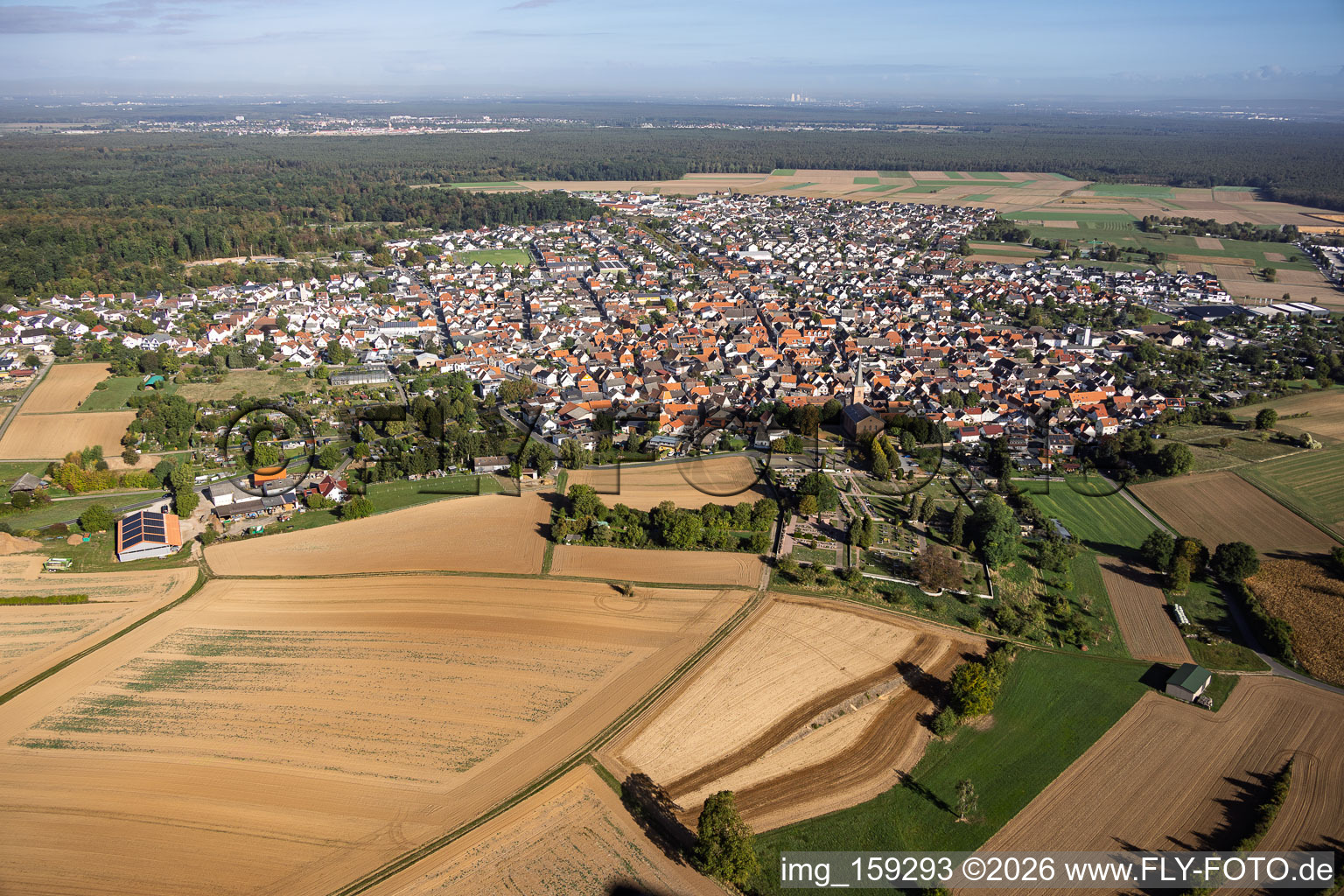 From the south in Schaafheim in the state Hesse, Germany