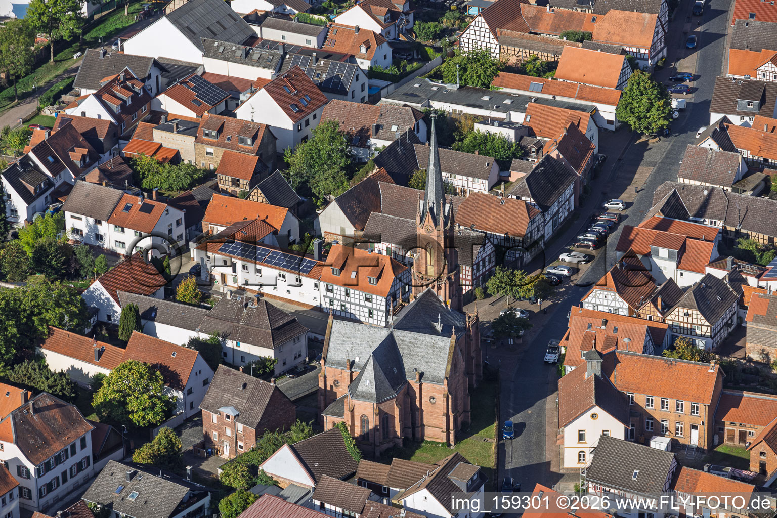 Protestant Church Langstadt in the district Langstadt in Babenhausen in the state Hesse, Germany