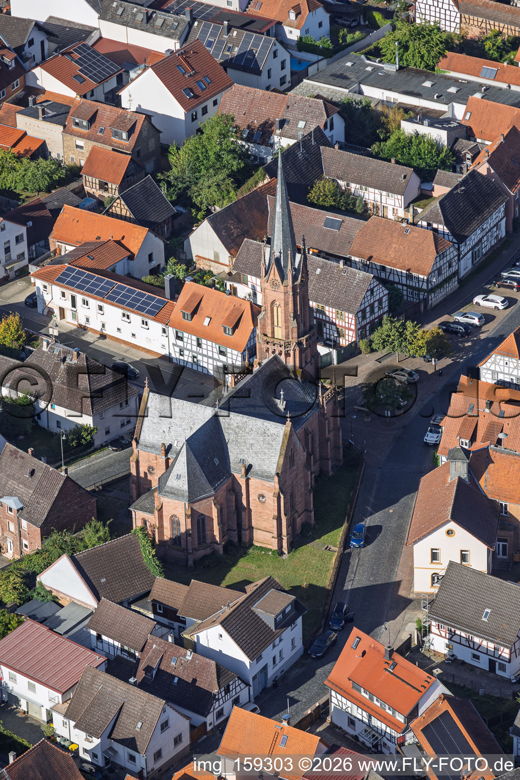Protestant Church Langstadt in the district Langstadt in Babenhausen in the state Hesse, Germany