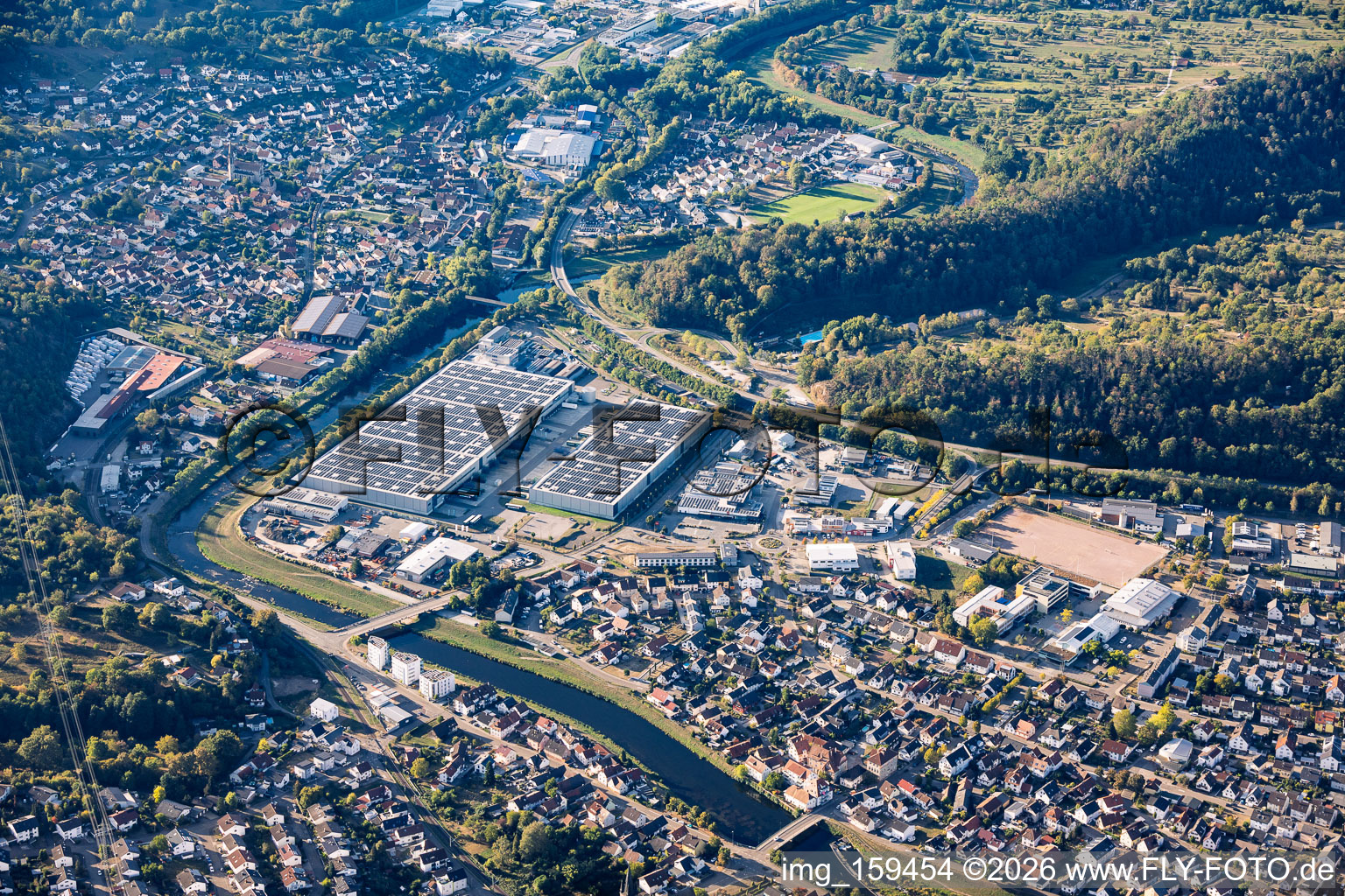 Duvenbeck Logistics Europe GmbH site Gaggenau at the Murg River bend in the district Hörden in Gaggenau in the state Baden-Wuerttemberg, Germany