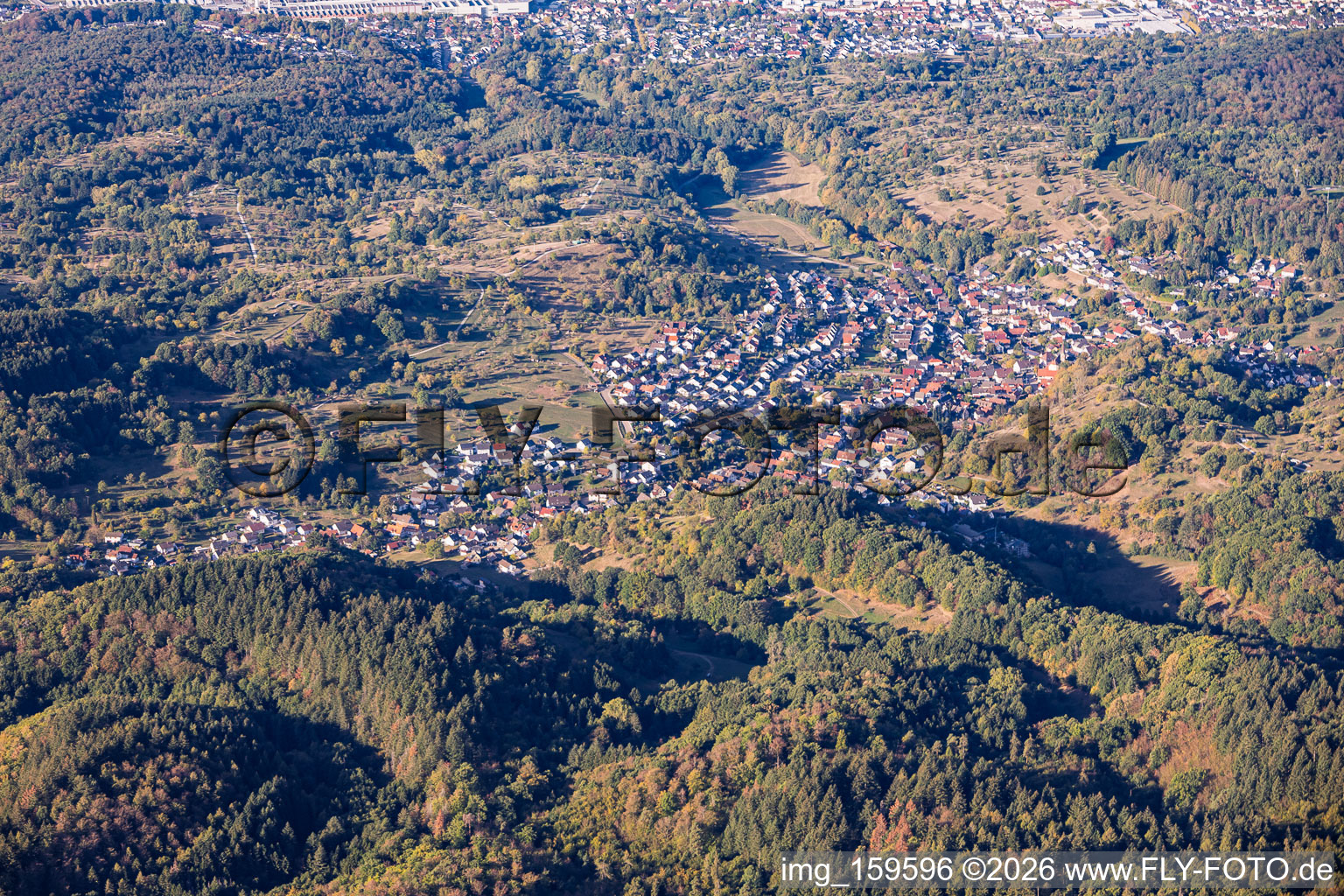 From the northeast in the district Michelbach in Gaggenau in the state Baden-Wuerttemberg, Germany