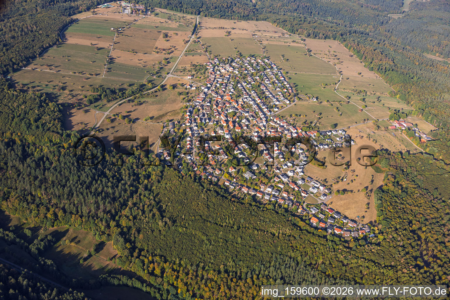 From the east in the district Burbach in Marxzell in the state Baden-Wuerttemberg, Germany
