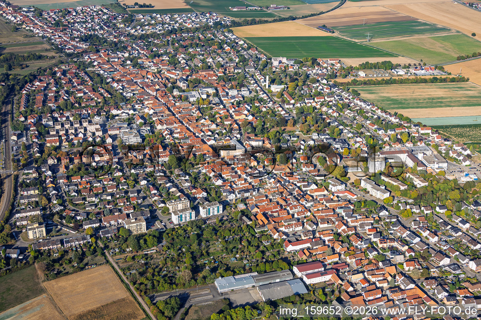 City view from the east in Kandel in the state Rhineland-Palatinate, Germany
