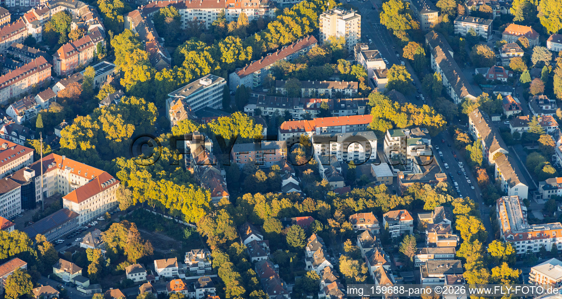 Kurfürstenstraße, Lisztstraße, and Bayernplatz in the district Süd in Ludwigshafen in the state Rhineland-Palatinate, Germany