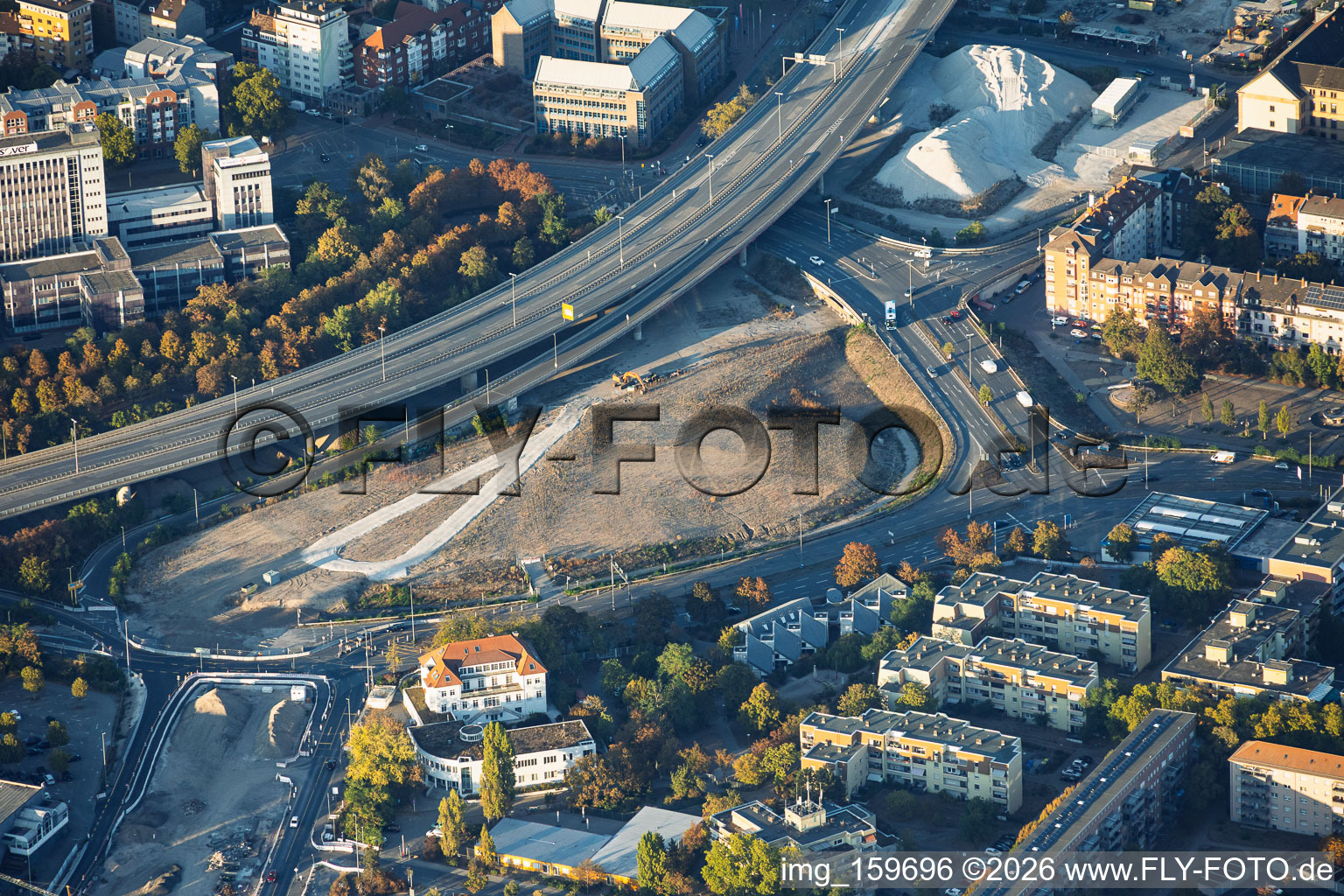 Heinigstraße in the district Mitte in Ludwigshafen in the state Rhineland-Palatinate, Germany