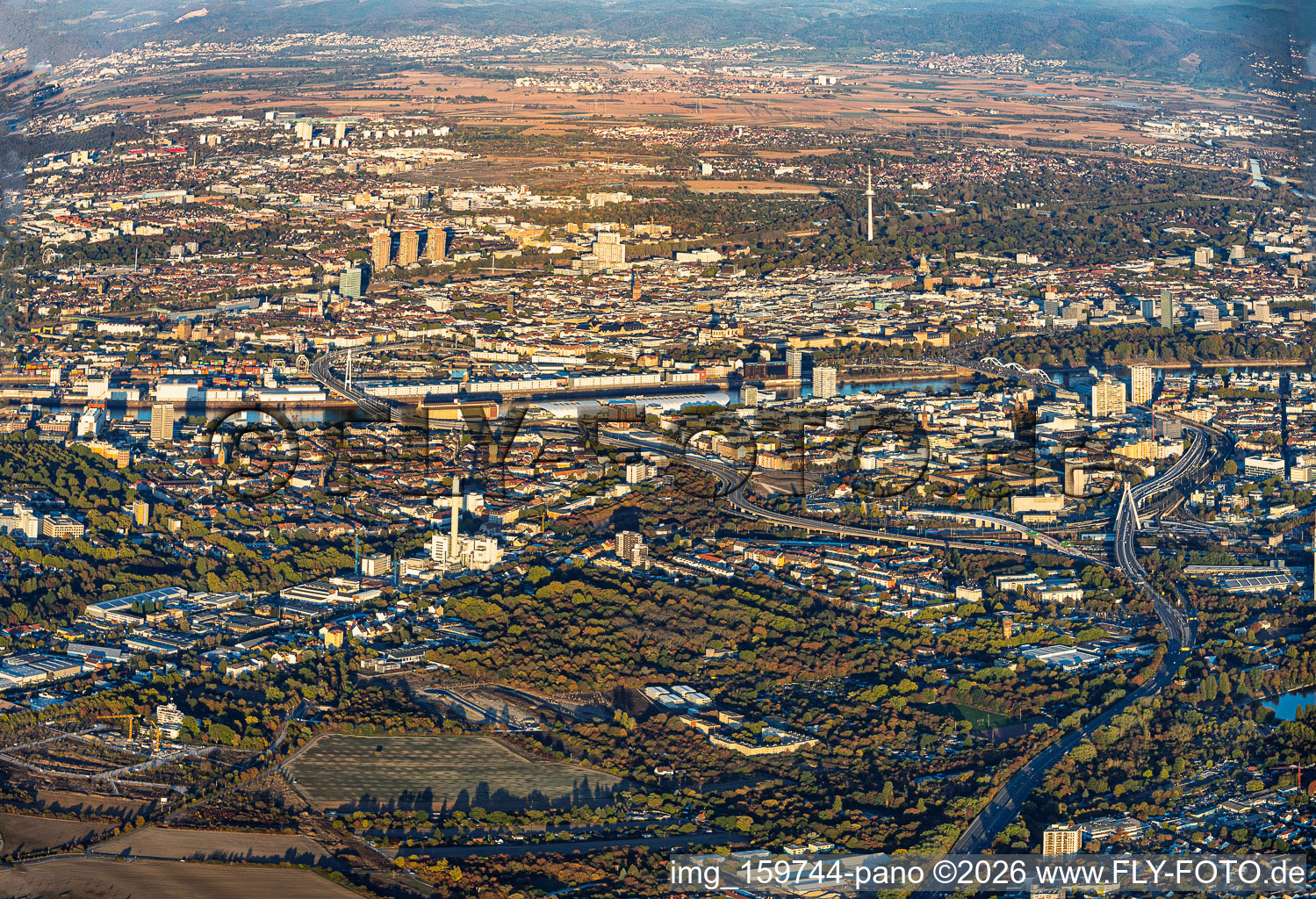 Route of the A650 leading to the Hochstraße Nord (B44)—slated for demolition—towards the planned Helmut-Kohl-Allee and the renovated Hochstraße Süd (B37) via the central station, following the demolition of the Rathaus-Center in the district Mitte in Ludwigshafen in the state Rhineland-Palatinate, Germany