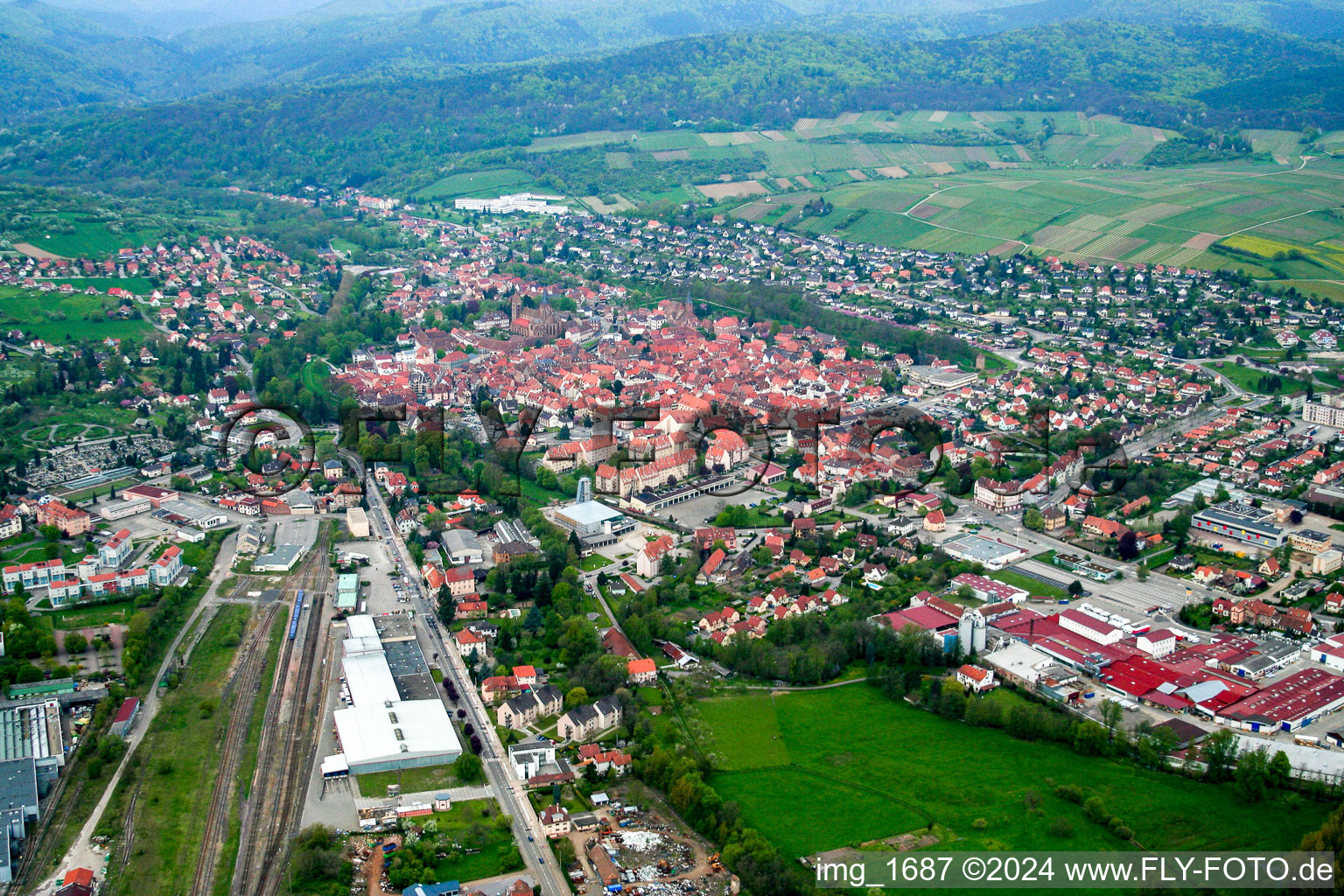 From the west in Wissembourg in the state Bas-Rhin, France