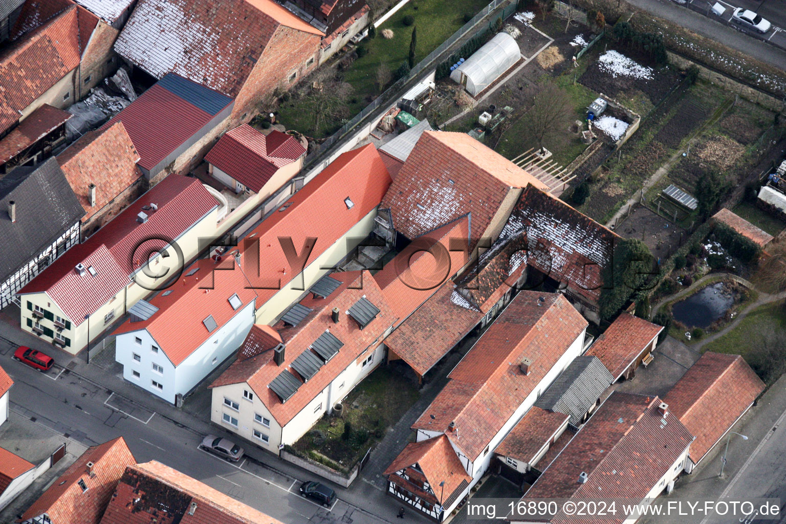 Rheinstr in Kandel in the state Rhineland-Palatinate, Germany out of the air